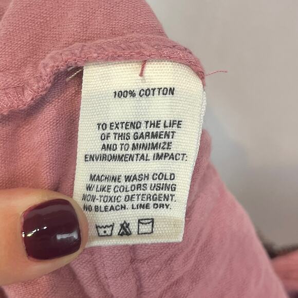 ALEX MILL Neil Cotton Corduroy Utility Crop Pants Cotton Dusty Rose Pink Size 6 - Picture 9 of 10